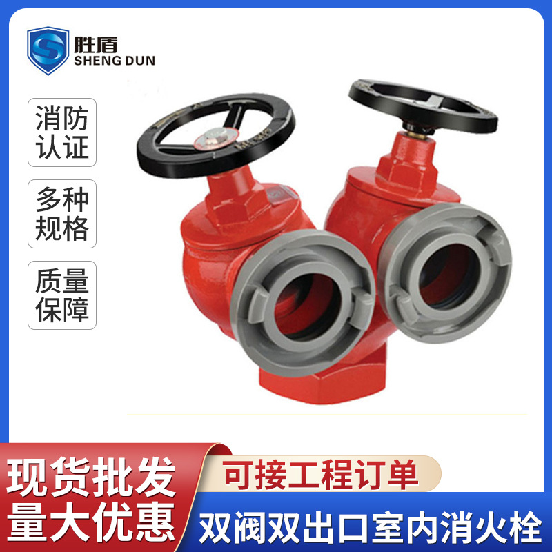 福建厂家批发SN25ASNSS65型双阀双出口室内消火栓胜盾消防器材