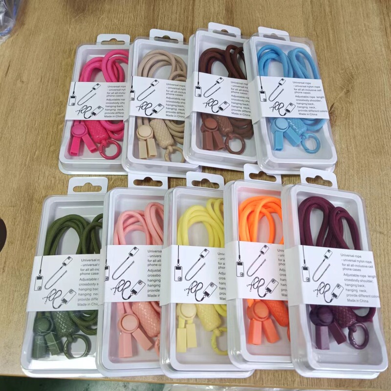 Mobile Phone Lanyard Crossbody Adjustable Telescopic Lanyard Boxed Phone Strap Lanyard Anti-losing Rope Strong Side Strap