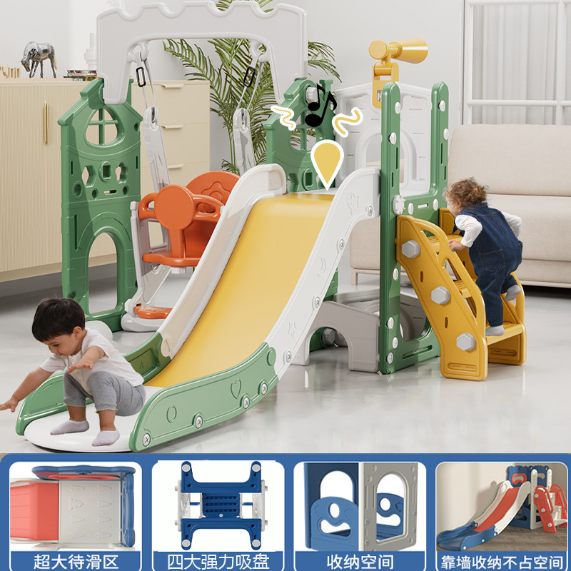 Slide para niños domésticos interiores de 2 a 10 años Baby Slide Swing 2 en 1 Family Playground multifuncional