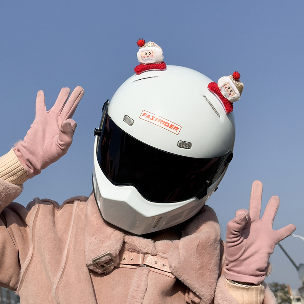 Helmet Decoration Santa Claus Ears Electric Motorcycle Ski Plush Accessories