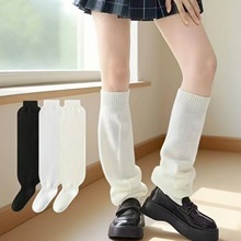 袜套女奶油风堆堆袜日系学院风宽版大象袜泡泡袜jk针织连脚长袜