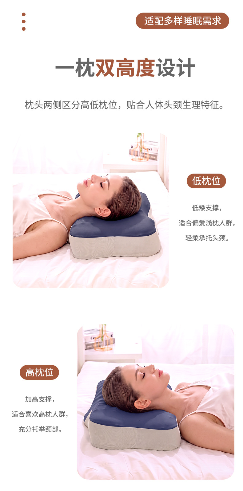 Cross-border Cervical Spine Support Sleep Cloud Pillow Neck Pillow Ergonomic Memory Foam Pillow Sleeping Side Sleep Memory Pillow