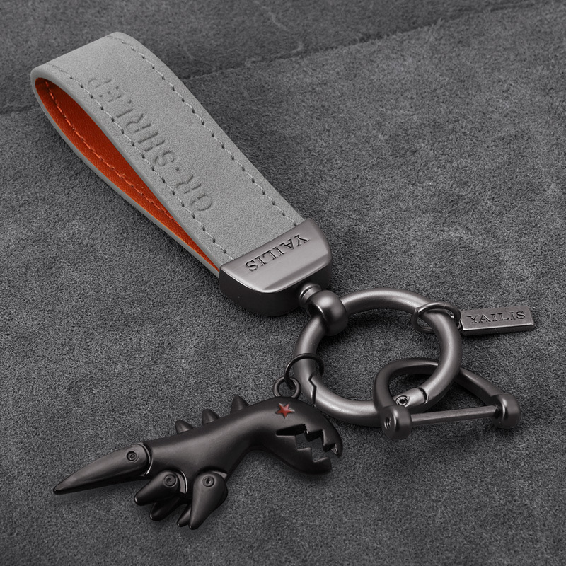 회색 스웨이드 + 검은 작은 공룡 [D 버클 보내기]]