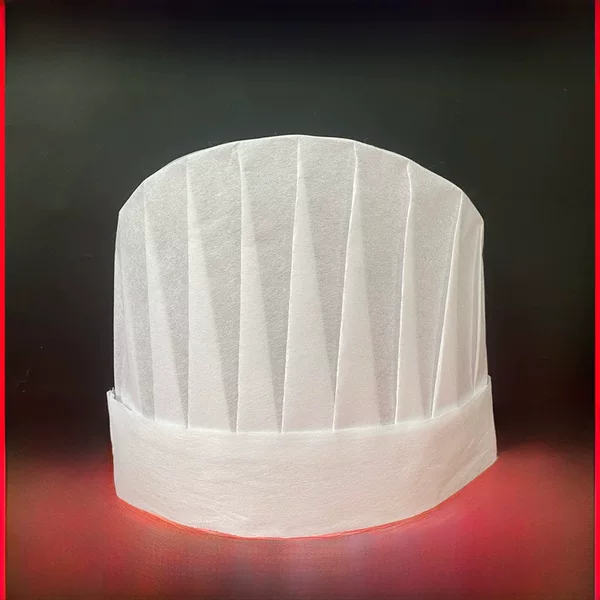 Disposable Non-Woven Chef Hat for Children, Kitchen Work Cap, High-Top Hat, Round Top Hat, Mushroom Hat