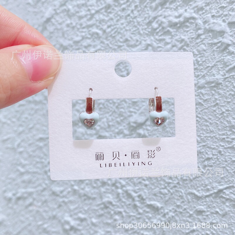 丽银/丽贝丽影甜美可爱闺蜜少女韩版气质滴胶红色蝴蝶结新款耳饰|undefined