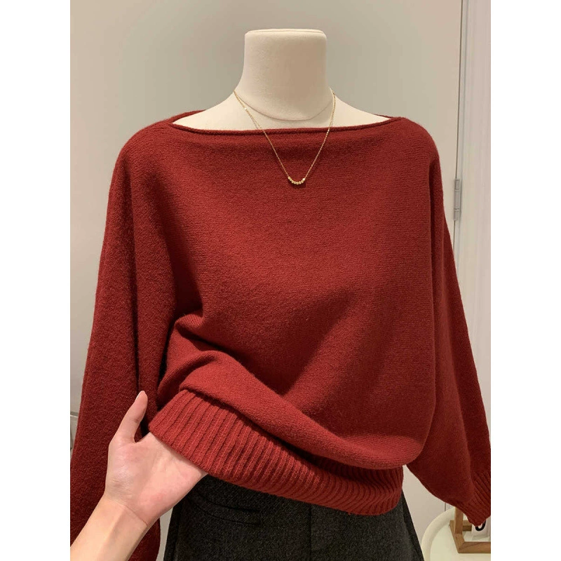 Джемпер вязаный демисезонный, открытые плечи, свободный крой, one size (фуксия и цвета)