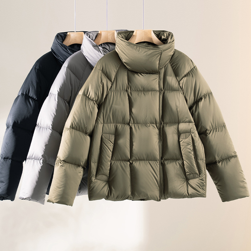 Longing for the 90% Goose down Puff Jacket for Women, Winter 2025 New Short Style for Petite Figures, Thickened Loose-Fit Coat