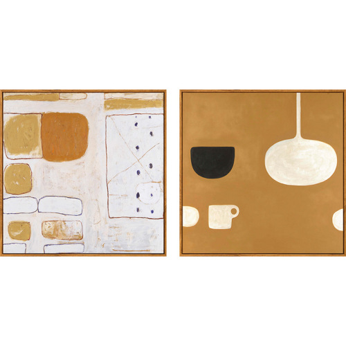 Japanese Original Wood Style Nordic Literary Restaurant Living Room Decoration Painting Dining Room Kitchen Wall Art Abstract Brown