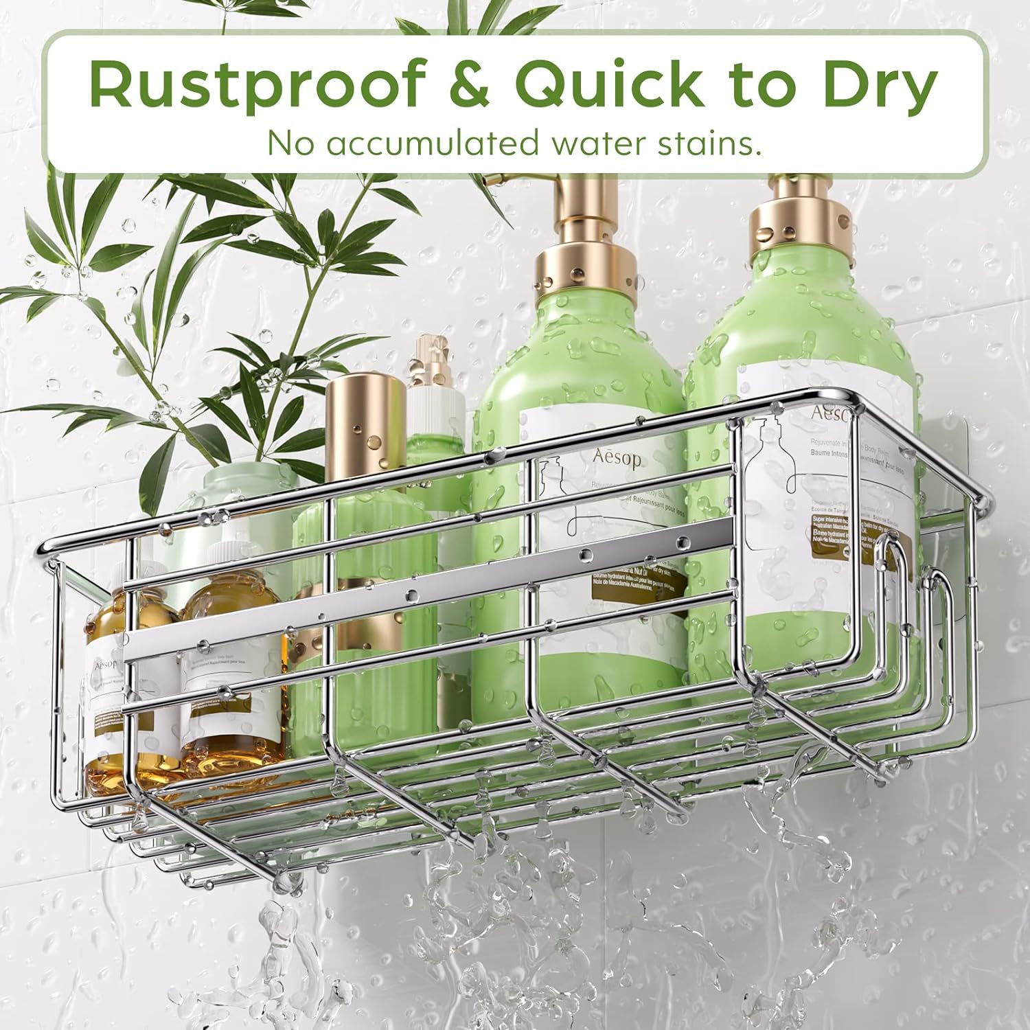 Estante de almacenamiento de baño sin perforaciones de plata montado en la pared fregadero de cocina de múltiples capas inodoro organizador multifuncional estante de almacenamiento