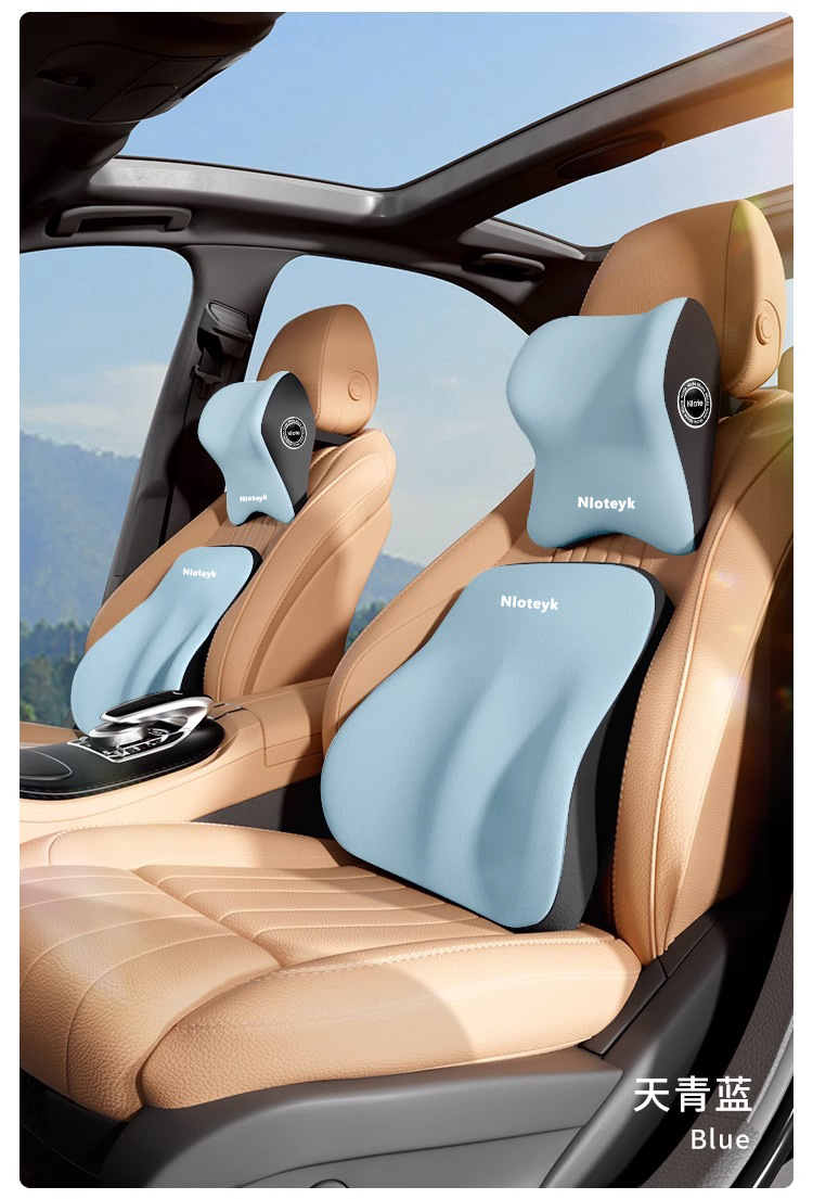 Car Headrest Memory Foam Neck Pillow Lumbar Support Driver's Seat Lumbar Cushion Lumbar Support Car Cervical Pillow Comfortable Support