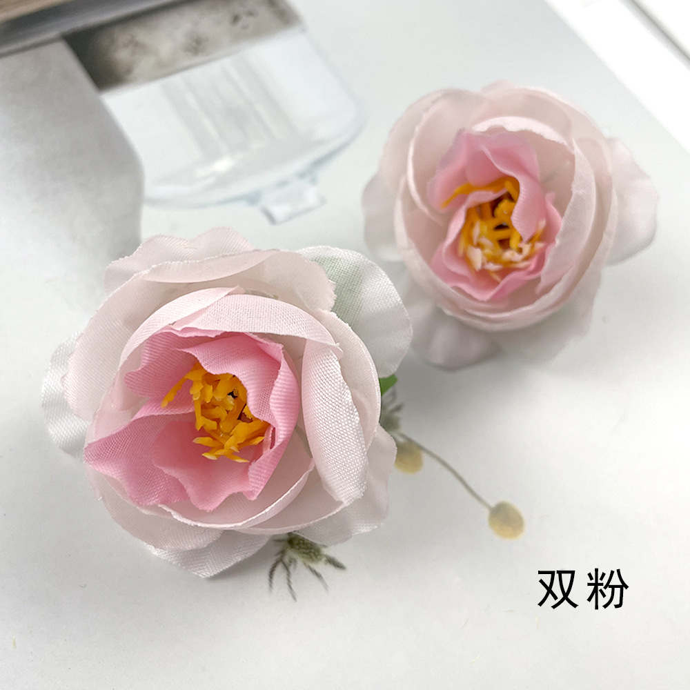 Hot sale retro brote de té de rosas DIY pecho material de tocado de flores de la pared de la sala de bodas arreglos de flores de fotografía adornos pequeños