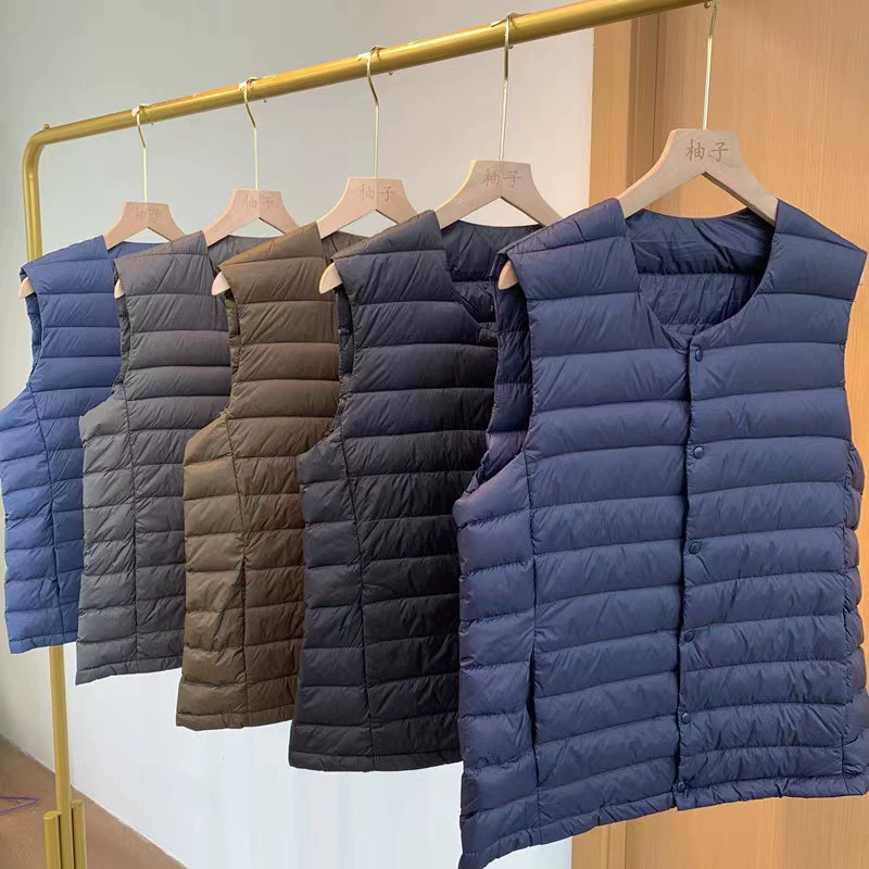 Тысячи звонков для старых каналов ~ островная страна один бархат без бриллиантов с круглым вырезом V-образным вырезом 90 белый утиный пух жилет мужской N1210M