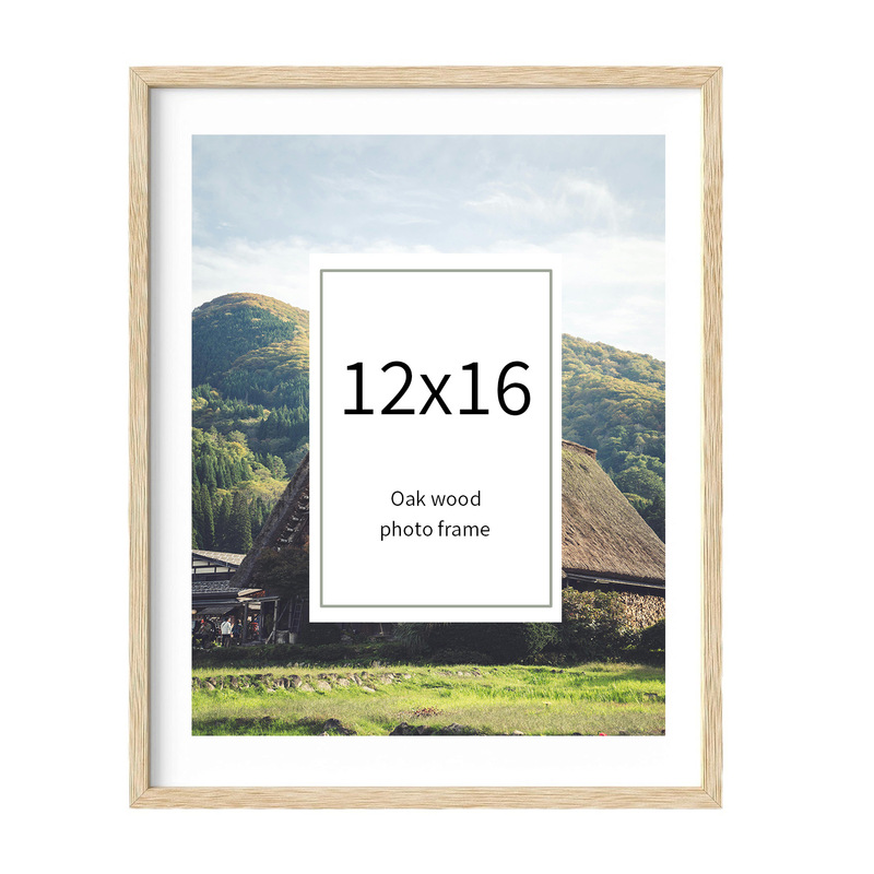 Cross-Border Amazon Oak Picture Frame 10inch Table 11*15.2inch * 16inch Wall-Mounted Wooden Picture Frame Manufacturer Wholesale