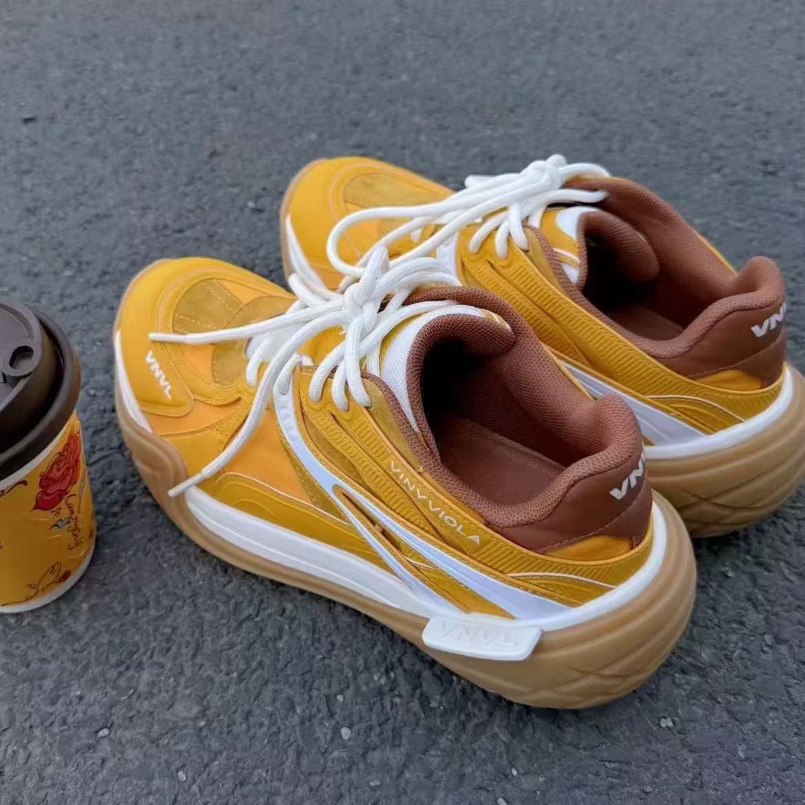 2025 Autumn New Fashionable Dad For Women, Thick Sole, Height Increasing, Lightweight, Comfortable, Versatile, Sports_vogvips.com