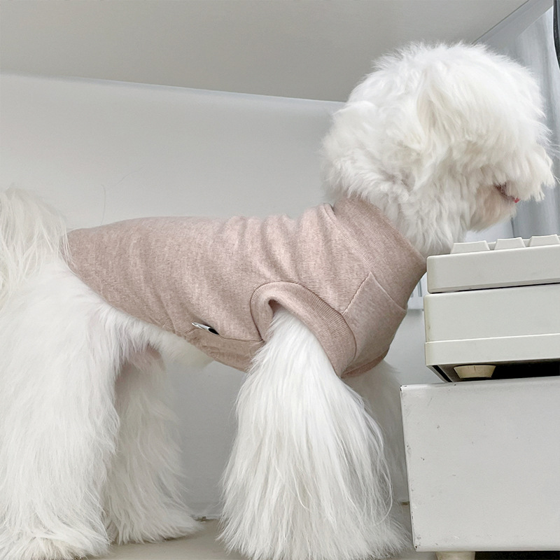 Camisa de fondo sin mangas para mascotas ropa de cachorro Teddy perro pequeño gato Bichon casa otoño e invierno al por mayor primavera y verano