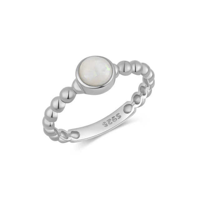 Geometric Pattern 925 Sterling Silver Opal Geometric Rings 925 Sterling Silver Rings