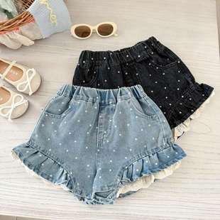 [Xian Ning Seven] Girls' Denim Shorts Summer Thin Shorts Children's Jeans Baby Wear Western-style Shorts