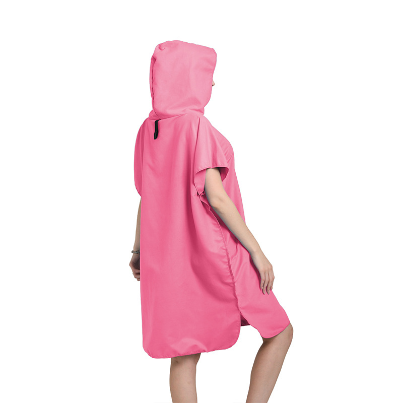 Adulto playa natación buceo cambiador bata de baño doble cara gorra rápida absorción de agua secado veloz capa toalla de baño