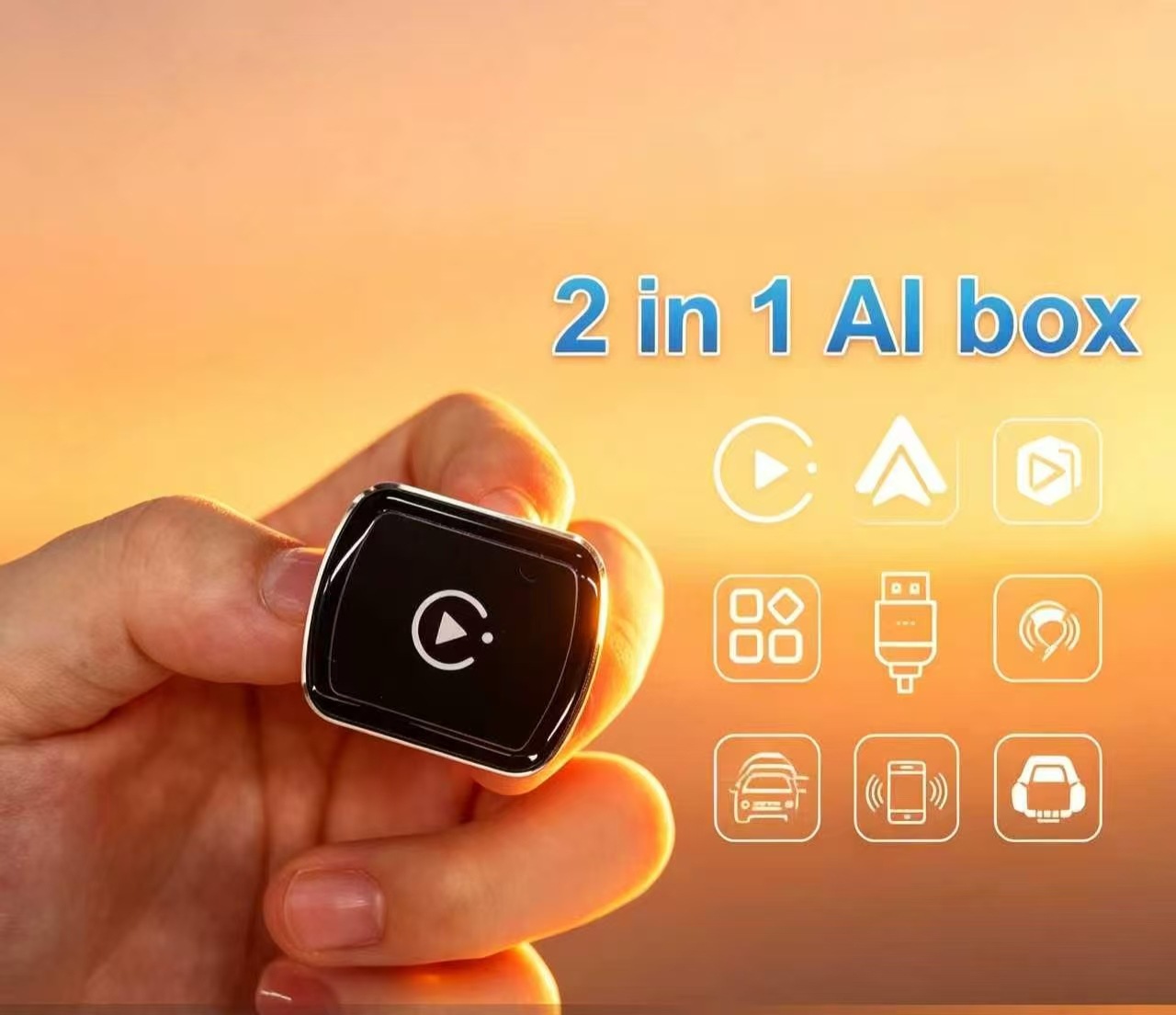 Cross-Border In-Car Smart Terminal Apple Wireless Carplay Screen Mirroring Device Car-Machine Connectivity Adapter