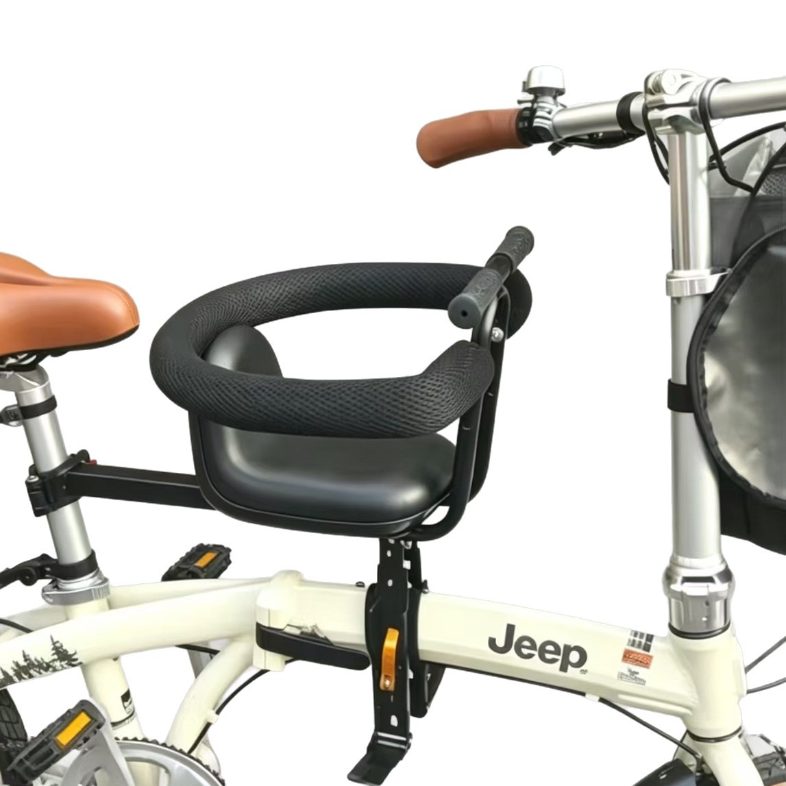 Asiento de coche plegable para niños bicicleta eléctrica portátil rápido desmontaje y montaje de asiento delantero fábrica al por mayor