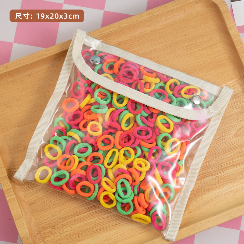 Niños de alta elasticidad cuerda de cabeza no daña cabello toallas de color anillo de cabello niñas correa de cabello bebé cabello anillo de cabello