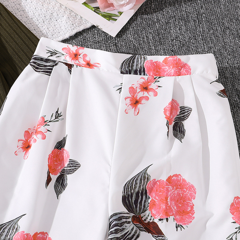 Nuovo set casual alla moda alla moda 2024 autunno ragazze top a maniche lunghe pantaloni a gamba larga stampati_voghion.com