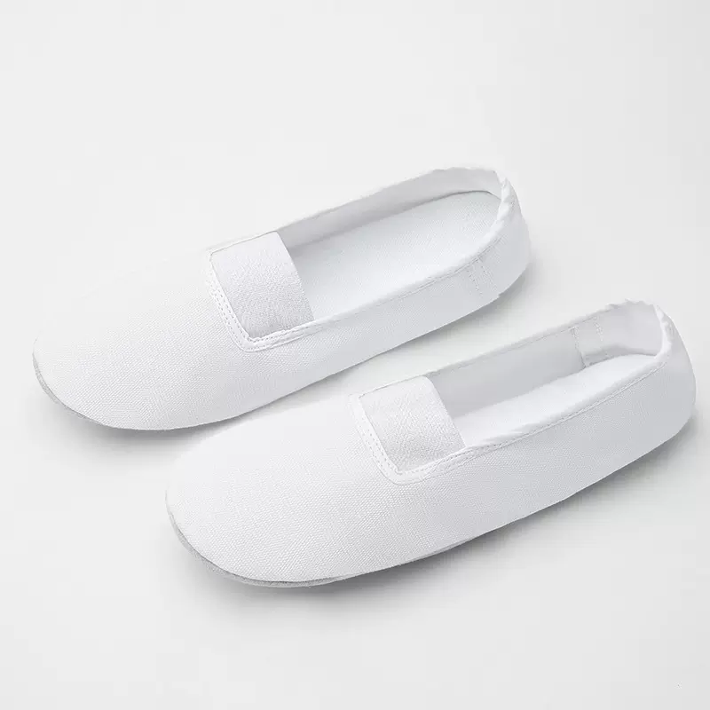 体操鞋男女舞蹈鞋跳舞鞋练功鞋芭蕾舞鞋瑜伽软底帆布大底牛皮底白