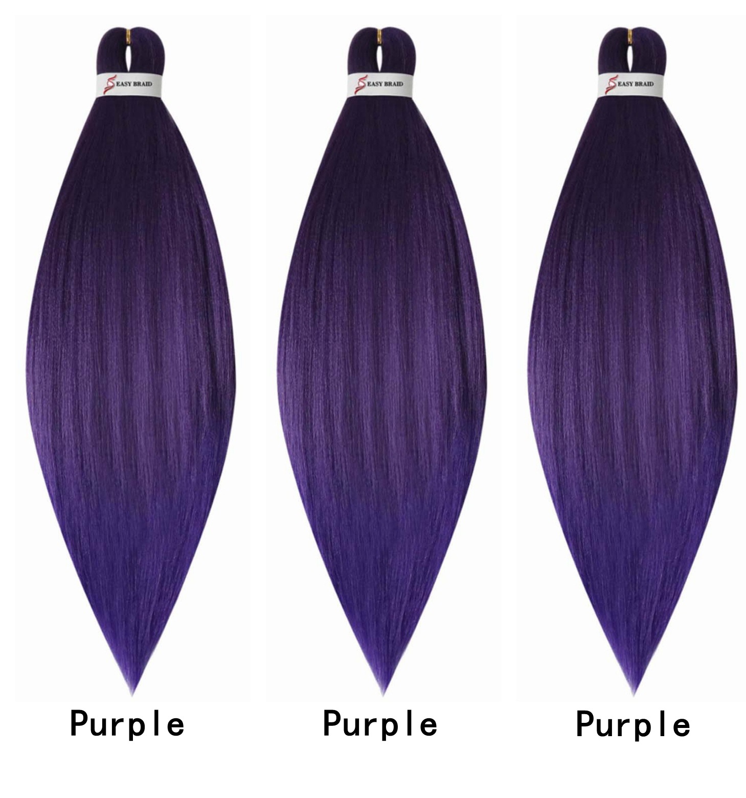 EZ gran trenza fibra química ignífugo filamento africano sucio aguja de trenza 3X fácil trenza cabello de tres piezas conjunto de pelucas