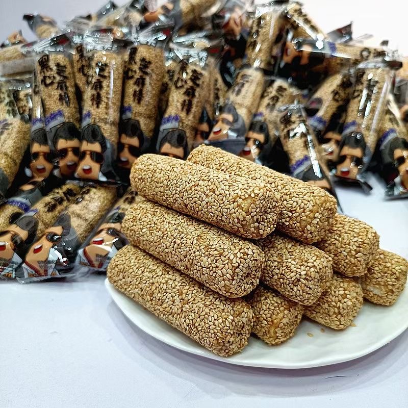 Rice old man red sesame stick black sesame stick sandwich sesame stick black sesame stick red dates flavor a box of 8kg