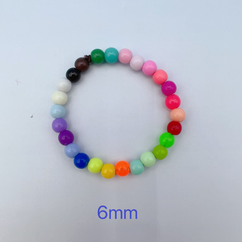 Acrylic solid color round beads cream beads jelly bean beads natural color diy beaded loose beads mobile phone chain key pendant accessories