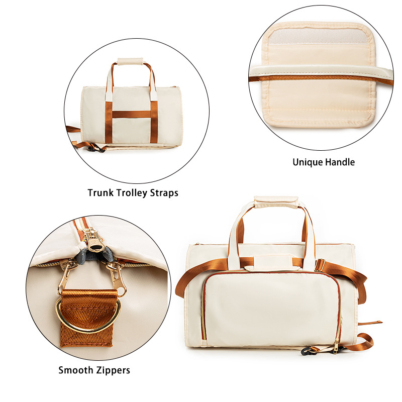 Travel Suit Garment Wear-resistant Foldable Storage Hanging Clothes Bag Crossbody Convertible_voghion.com