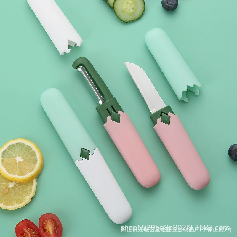 Открытый многофункциональный нож для очистки овощей из нержавеющей стали