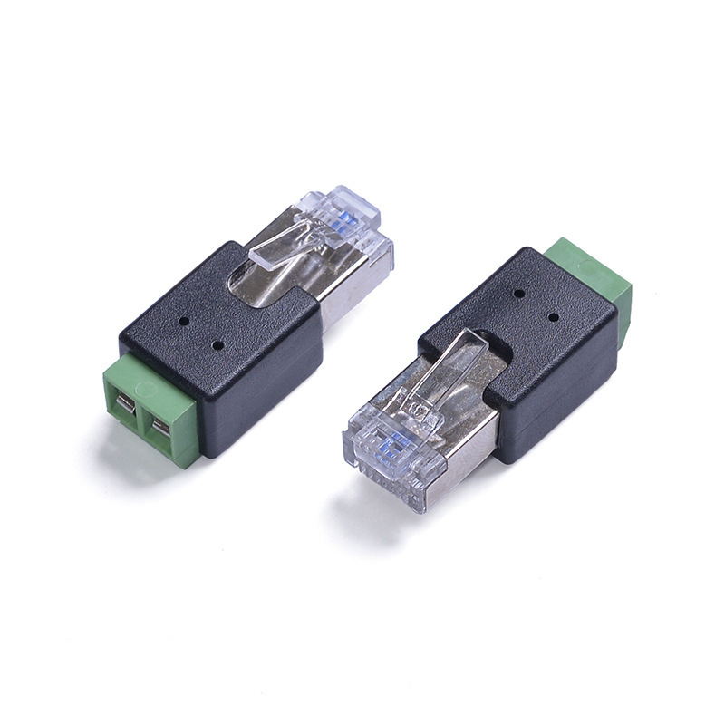 RJ45 to 2P green terminal 485 terminal adapter servo encoder connector network cable connector RJ45 to 2P green terminal 485 terminal adapter servo encoder connector network cable connector
