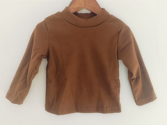 2025 Niños de camisa de base de terciopelo otoño y invierno nueva moda para hombres y niñas de color sólido chaqueta caliente de manga larga