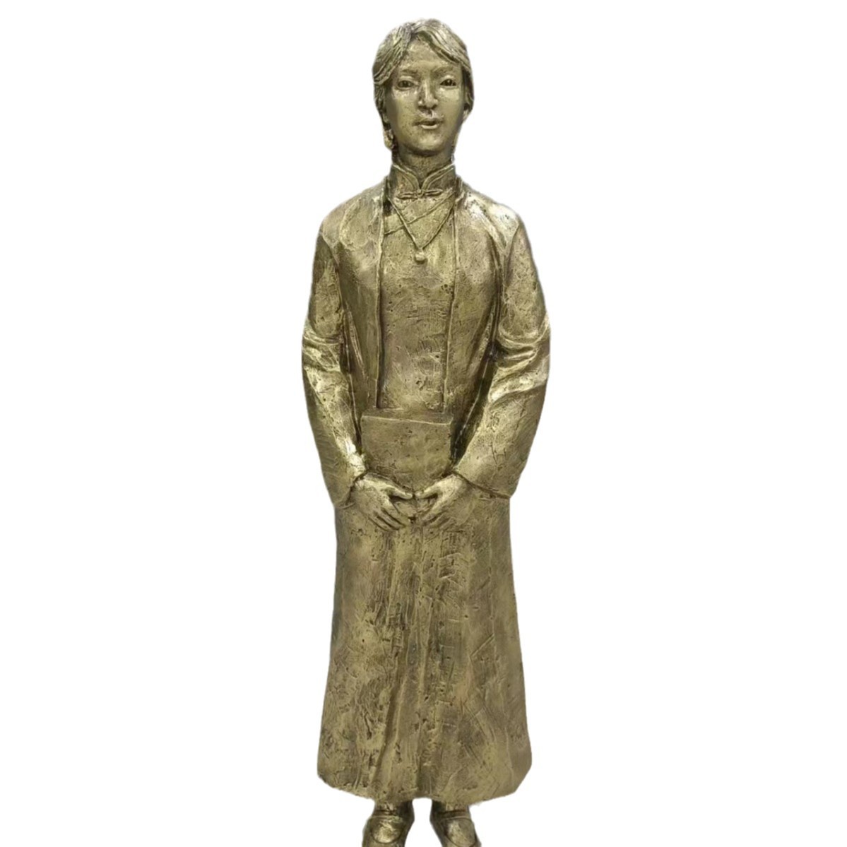 Escultura de plástico reforzado con fibra de vidrio muñeca de dibujos animados al aire libre cabeza de puerta tridimensional decoración imitación cobre fundición de cobre centro comercial jardín belleza Chen