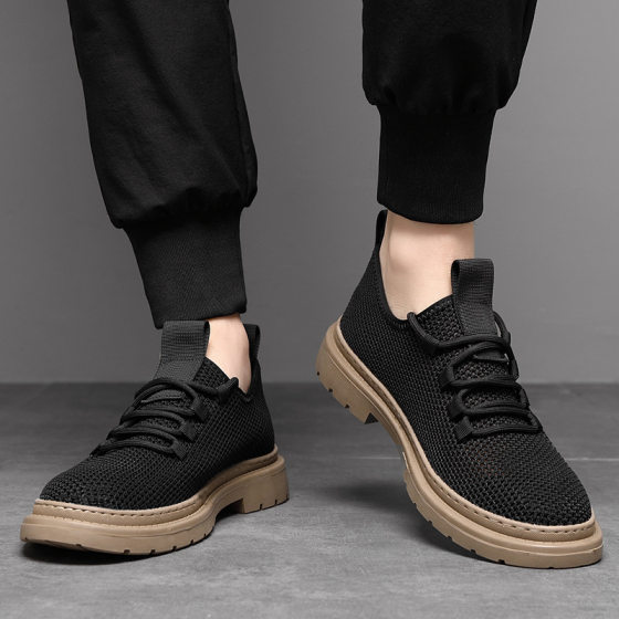 Men's Mesh Shoes 2025 Summer New Breathable Mesh Thin All-match Canvas Shoes Slip-on Casual Trendy Shoes for Men