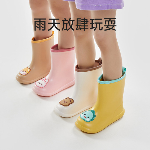 New Stereo Cartoon EVA Children's Rain Boots for Boys and Girls, Infants and Toddlers, Waterproof and Non-slip Comfort Rain Boots, Wholesale
