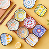 Japanese -style Creative Ceramics Small Cooking Disc Sushi Furniture Disc Storon Stroke Bowl Capped Snack Snack Dip Dip Dip Dip