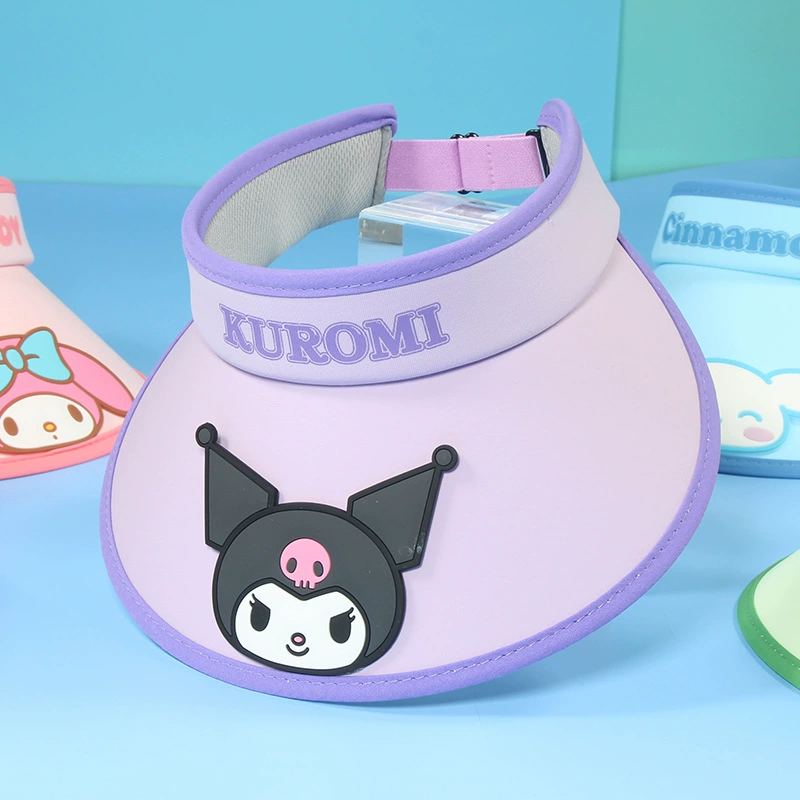 Детская защита от солнца шляпа для девочек по мотивам Hello Kitty Melody, панама со сказочным принтом, солнцезащитная шляпа летом