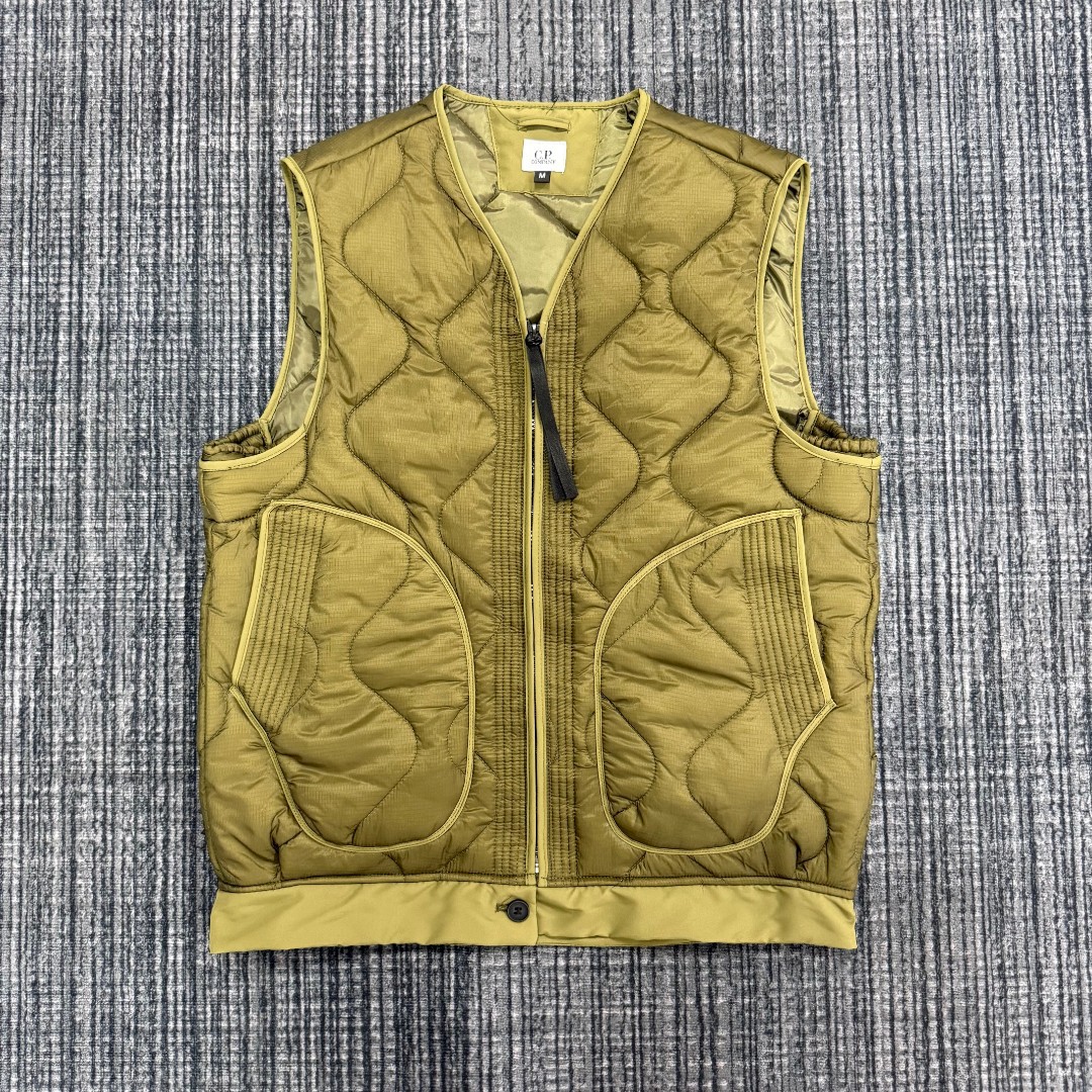 C.P. Company Vest Quilted Olive