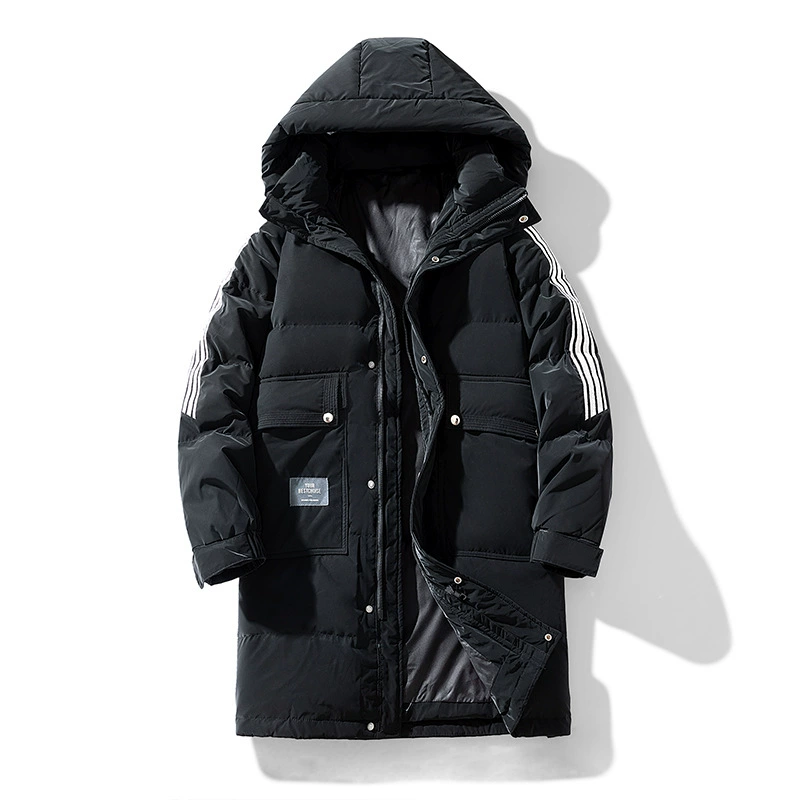 Velvet down jacket, keep warm windproof coat with hood, oversize, duck down