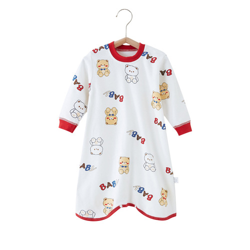 Autumn and winter baby nightgowns, versatile long-sleeved pajamas for boys and girls, baby onesies, pajamas, home clothes, children's clothing