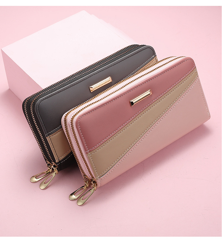 Women's Backpack Backpack Color Block Pattern All Seasons Season Women's Color Block Pu Leather Zipper Wallets