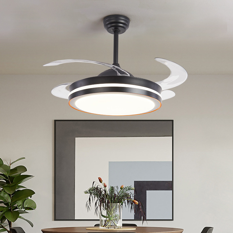 Bedroom, living room, dining room, Nordic-style invisible ceiling fan light, home light luxury fan light wholesale