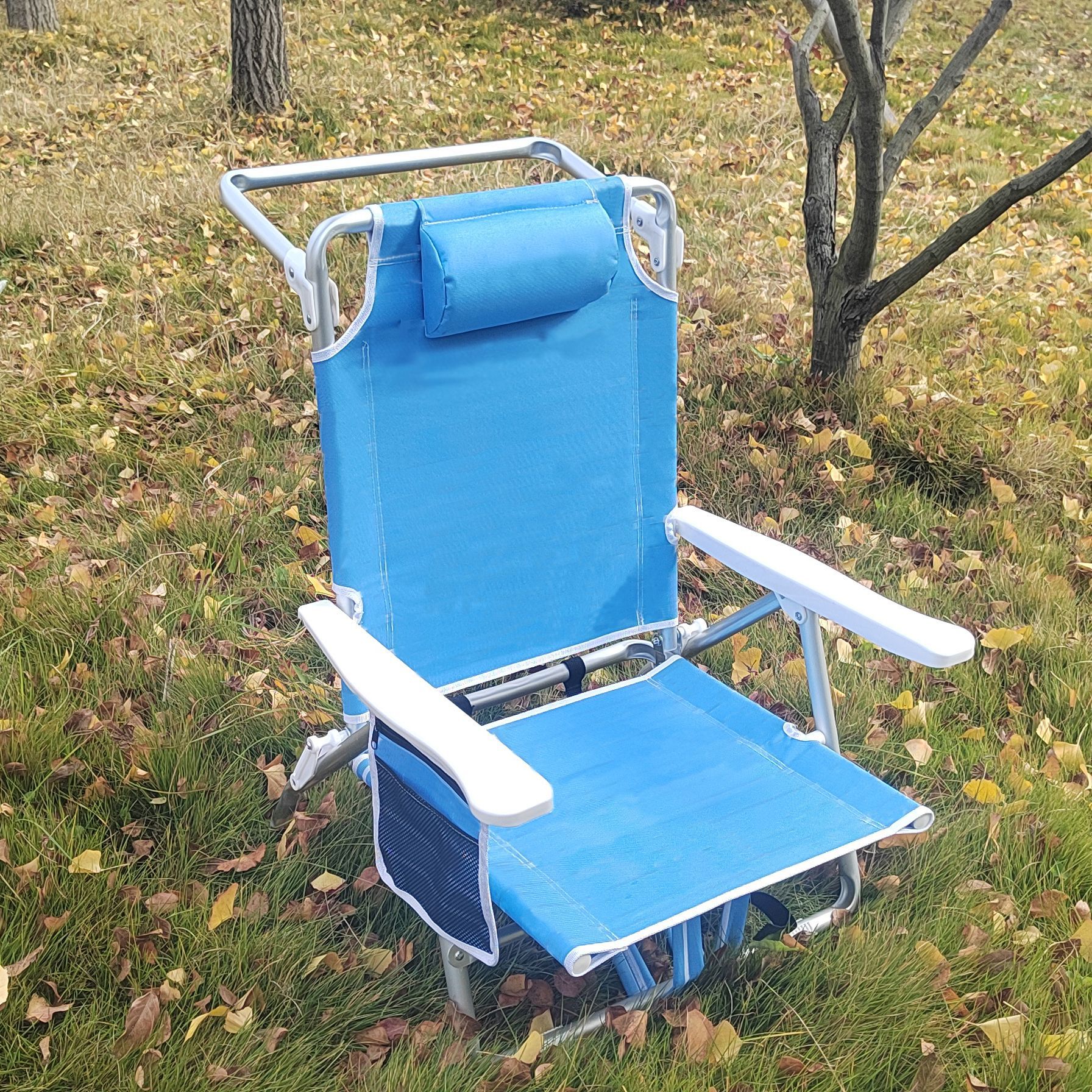 Silla de playa de aleación de aluminio Silla de camping plegable siesta Silla de Salón al aire libre plegable Silla de playa