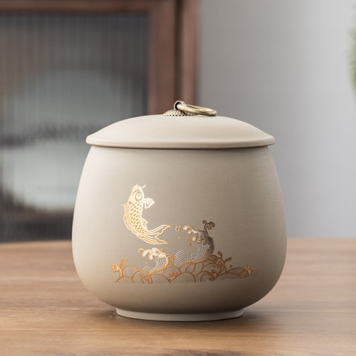 New tea cans purple sand large, medium and small tea storage cans white tea black tea Pu'er ceramic sealed cans available for wholesale