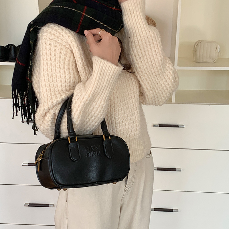 Bolsa de mujer de alto grado bolsa de mujer nicho nuevo bolso Retro bolsa de Boston Corea del Sur bolsa de mensajero del todo-fósforo