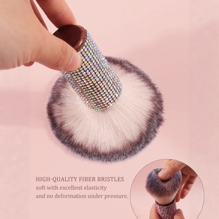 Solid Wood Full Diamond Dust Brush, Brush for Cleaning and Removing Dust, Nail-Friendly Makeup Brush, Blush Brush, Nail Salon Tools