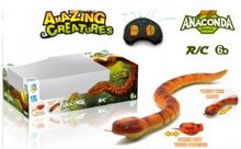 跨境红外线遥控大蛇玩具 仿真玩具蛇电动360度旋转动物蛇整人玩具