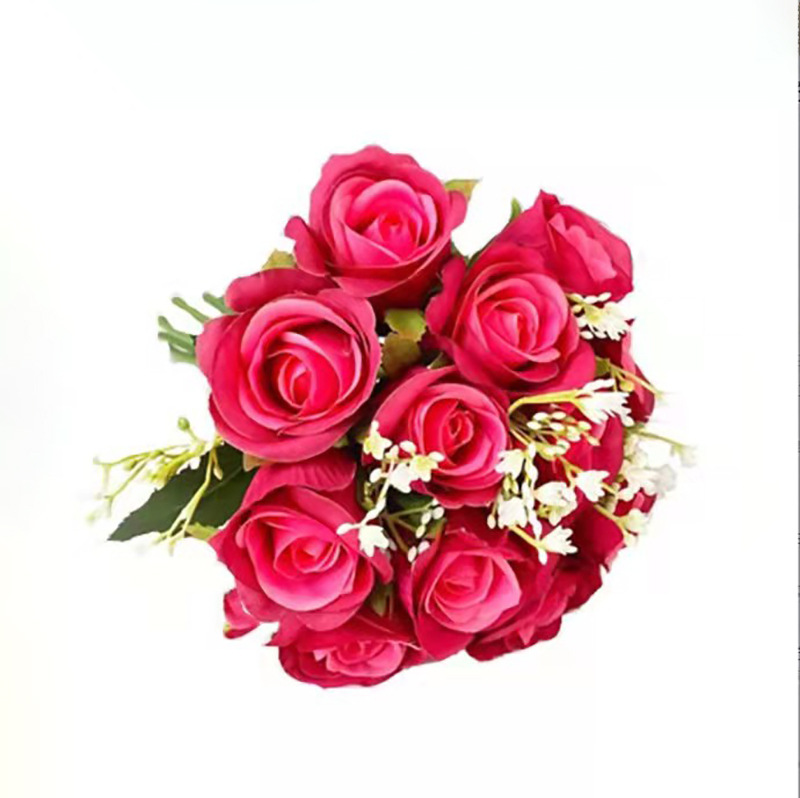 Ramo de Rosas Artificiales para Novia, Hecho a Mano con Tela de Seda, Estilo Bosque, Flores Eternas para Boda, Estilo Bosque image 3